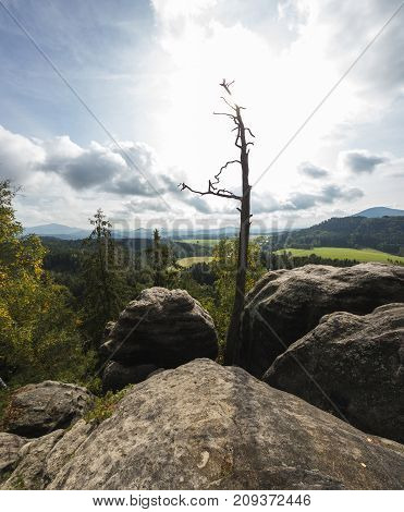 View From The High Hill In The Czech Republic