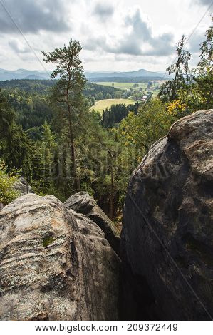 View From The High Hill In The Czech Republic