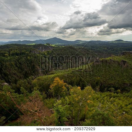 View From The High Hill In The Czech Republic