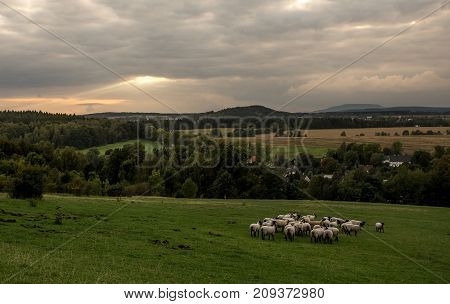 View From The High Hill In The Czech Republic