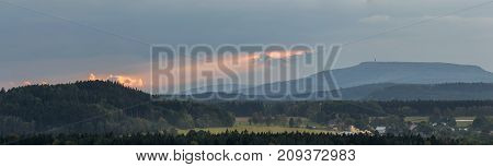 View From The High Hill In The Czech Republic