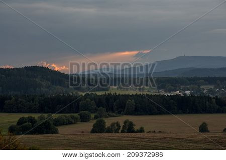 View From The High Hill In The Czech Republic