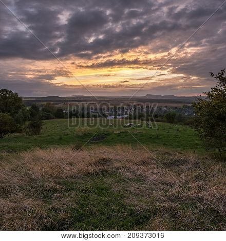 View From The High Hill In The Czech Republic