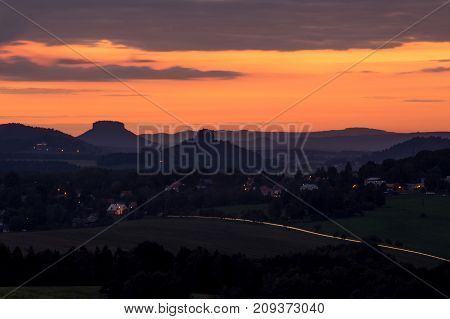 View From The High Hill In The Czech Republic