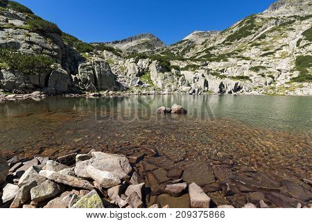 Amazing Landscape with Left Kralev Dvor pass and Samodivski lakes, Pirin Mountain, Bulgaria