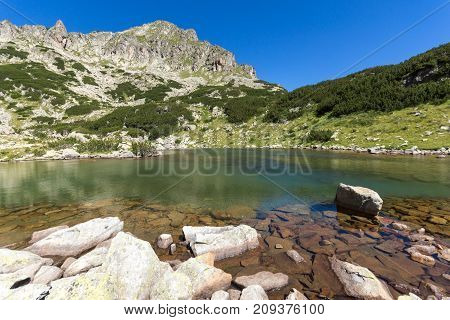 Amazing Landscape with Dzhangal peak and Samodivski lakes, Pirin Mountain, Bulgaria