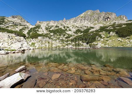 Amazing Landscape with Dzhangal peak and Samodivski lakes, Pirin Mountain, Bulgaria