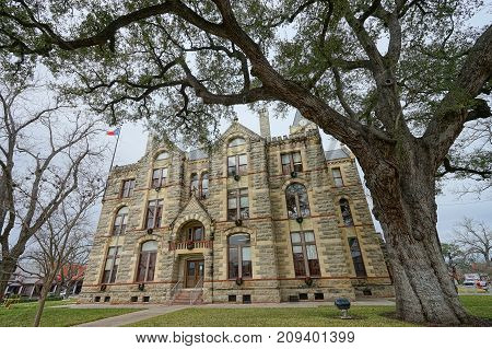 December 30 2015 La Grange Texas USA: Fayette County Courthouse in the historic center of the town