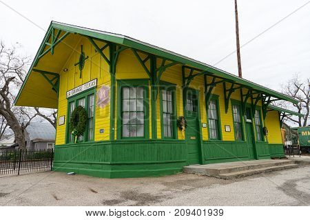December 30, 2015 La Grange Texas USA: the La Grange Railroad Museum building built in 1897