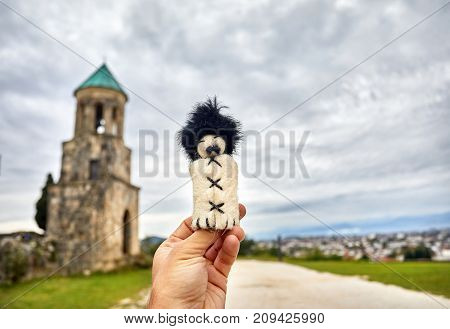 Georgian Puppet Near Church In Kutaisi