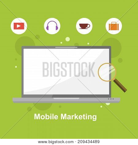 Collection stock mobile marketing design vector art