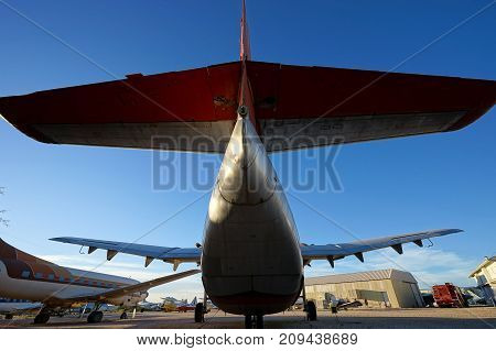 December 7 2015 Tucson Arizona: a large vintage aircraft on display at the Pima Air and Space museum