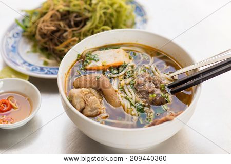 Noodles - Vietnamese cuisine with the name Bun Bo Hue