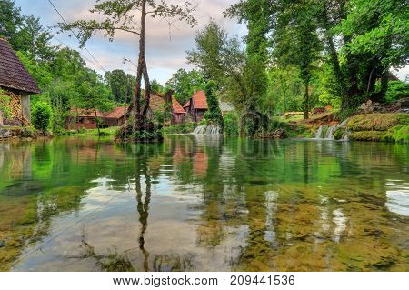 Rastoke is the historic center of the Croatian municipality of Slunj known for the Slunjčica river which flows into the river Korana at Rastoke