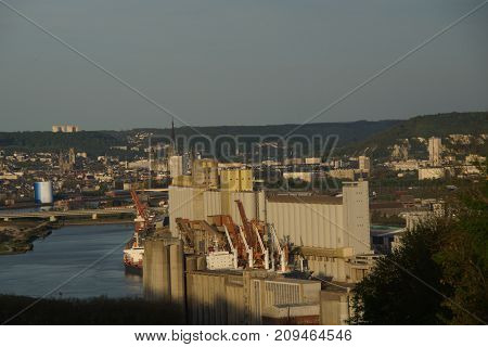 PANORAMIC VIEW OF THE CITY OF ROUEN.NORMAN REGION, SITUATED IN FRANCE.