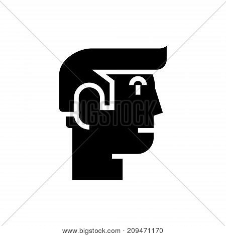 male avatar profile icon, illustration, vector sign on isolated background