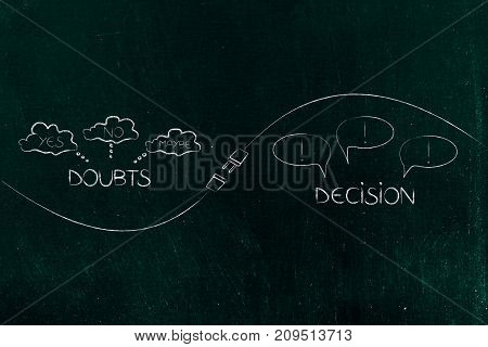 Doubts And Decisions With Plug In Between Them Connecting Them