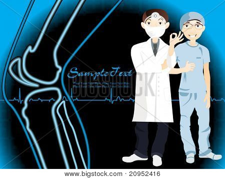 vector illustration of medical background and sample text