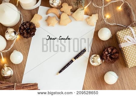 Letter To Santa Claus. Gift. Christmas Mood. New Year. Card.
