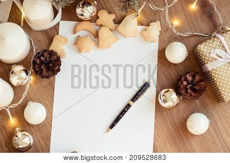 Letter To Santa Claus. Gift. Christmas Mood. New Year. Card.