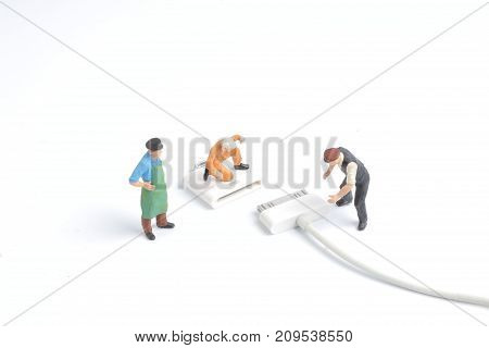 Mini Engineer And Worker Plugin Usb Port