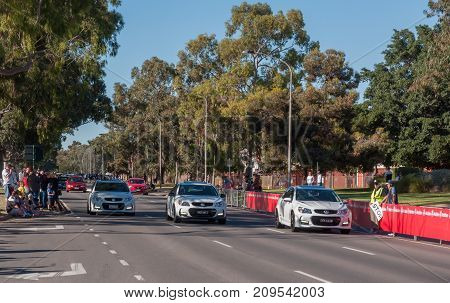 Adelaide, SA, Australia - October 15, 2017: South Australians gather in Elizabeth for the Holden Dream Cruise celebrating 70 years of car manufacturing in Adelaide. The factory will close October 20th ending car manufacturing in Australia for the moment.