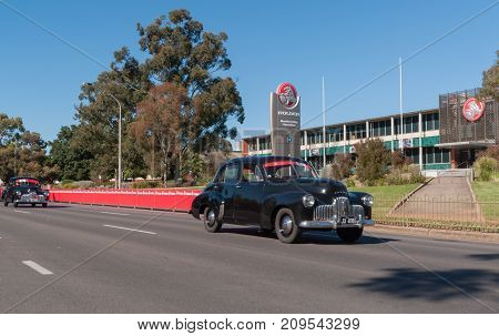 Adelaide, SA, Australia - October 15, 2017: South Australians gather in Elizabeth for the Holden Dream Cruise celebrating 70 years of car manufacturing in Adelaide. The factory will close October 20th ending car manufacturing in Australia for the moment.