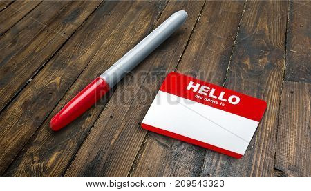 Tag name hello my color image red