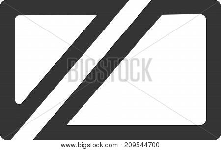 Cut Rectangle Logo - Blank Business Card. Outline Line Rounded Rectangle as Template, Sign or Design Element. New Project, Template or Promotion Icon. Minimalist Separated Style Object. Floor Mat or Wall Piece Decor and Decoration. Passively Edgy.