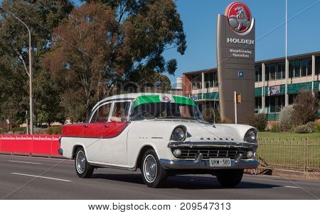 Adelaide, SA, Australia - October 15, 2017: South Australians gather in Elizabeth for the Holden Dream Cruise celebrating 70 years of car manufacturing in Adelaide. The factory will close October 20th ending car manufacturing in Australia for the moment.