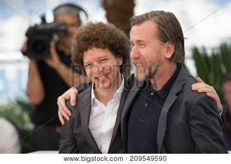CANNES, FRANCE - MAY 22, 2015: Michel Franco, Tim Roth attend the 'Chronic