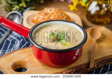 The Sour Soup Made Of Rye Flour.
