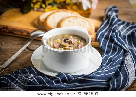 The Sour Soup Made Of Rye Flour.