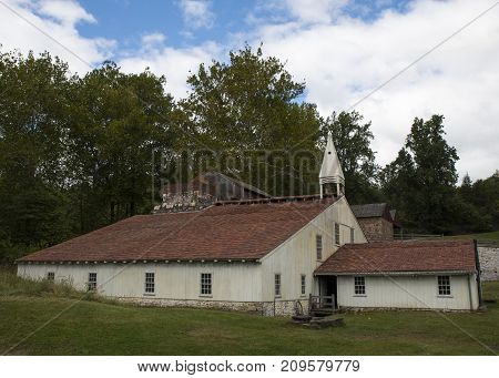 cast house at Hopewell Furnace National Historic Site in Pennsylvania