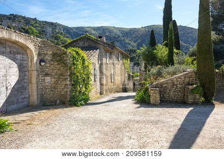 Street of town Oppede-le-Vieux in Provence France