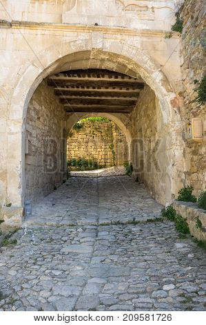 Street of town Oppede-le-Vieux in Provence France