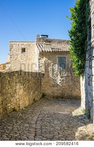 Street of town Oppede-le-Vieux in Provence France
