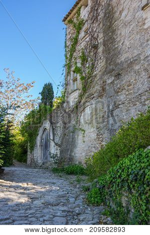 Street of town Oppede-le-Vieux in Provence France