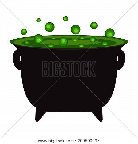 Potty with a witch potion for Halloween illustration holiday