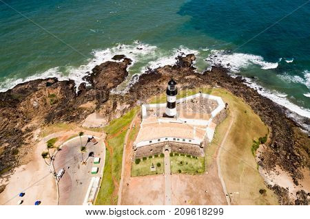 Aerial View of Farrol da Barra in Salvador, Bahia, Brazil