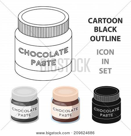 Chocolate paste icon in cartoon design isolated on white background. Chocolate desserts symbol stock vector illustration.