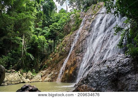 Na Muang Waterfall on Koh Samui in Thailand