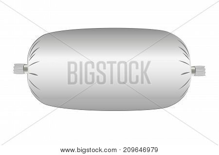 Sausage on white background. Vector illustration. Ready for your design. Mock-up