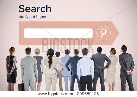 Business team against neutral background 