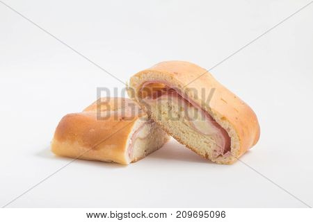 Salgado. Brazilian Snack With Cheese And Ham