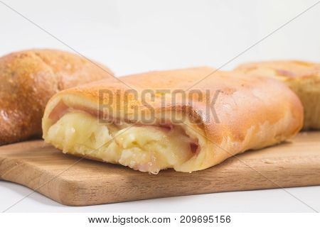 Salgado. Brazilian Snack With Cheese And Ham