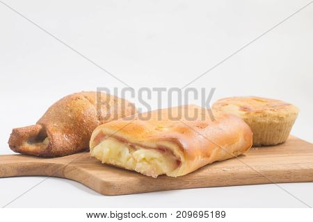 Salgado. Brazilian Snack With Cheese And Ham