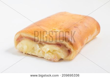 Salgado. Brazilian Snack With Cheese And Ham
