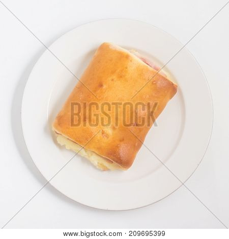 Salgado. Brazilian Snack With Cheese And Ham