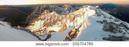Sunrise View Form The Summit Of Grosser Priel